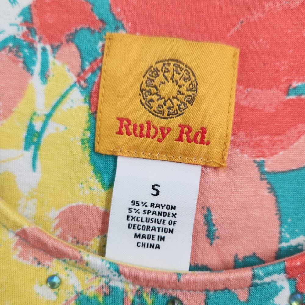 Ruby Rd Colorful Multicolor Top - Women's Size Small - Picture 3 of 3